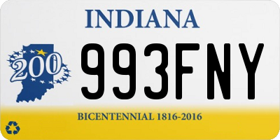 IN license plate 993FNY