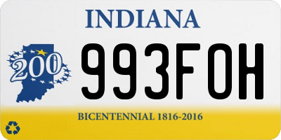 IN license plate 993FOH
