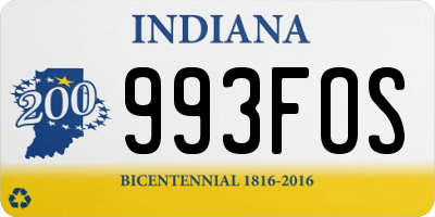 IN license plate 993FOS