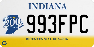 IN license plate 993FPC