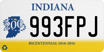 IN license plate 993FPJ