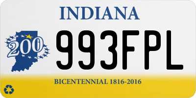 IN license plate 993FPL