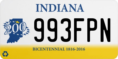 IN license plate 993FPN