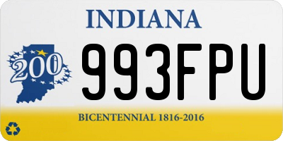 IN license plate 993FPU