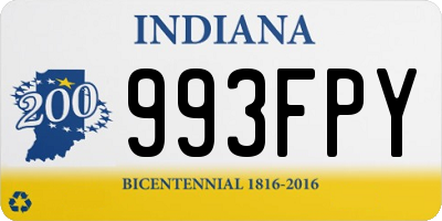 IN license plate 993FPY