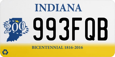 IN license plate 993FQB