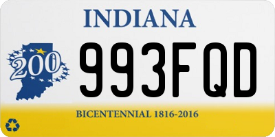 IN license plate 993FQD