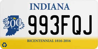 IN license plate 993FQJ