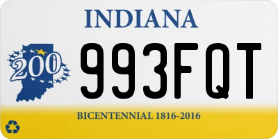 IN license plate 993FQT