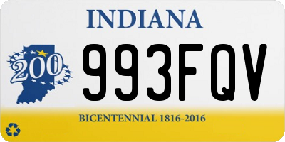 IN license plate 993FQV