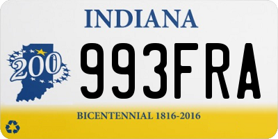 IN license plate 993FRA