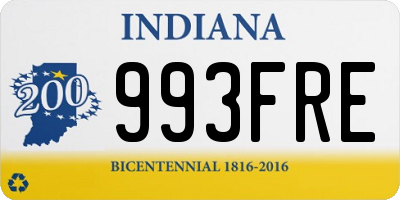 IN license plate 993FRE