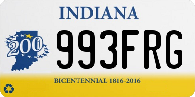 IN license plate 993FRG