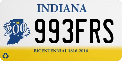 IN license plate 993FRS