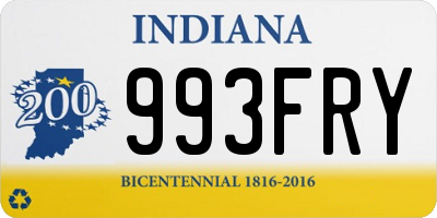 IN license plate 993FRY