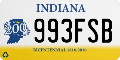 IN license plate 993FSB