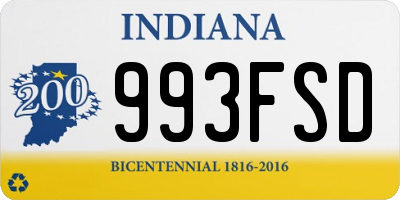 IN license plate 993FSD