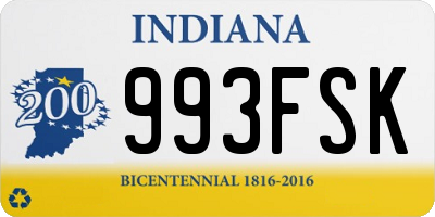 IN license plate 993FSK