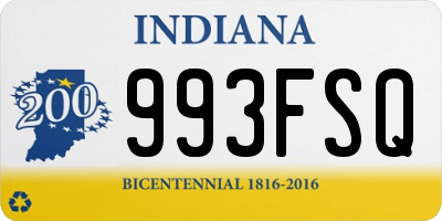 IN license plate 993FSQ