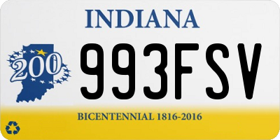 IN license plate 993FSV