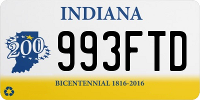 IN license plate 993FTD