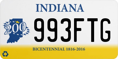 IN license plate 993FTG