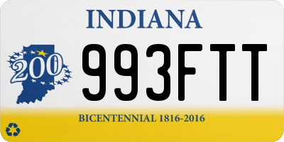 IN license plate 993FTT