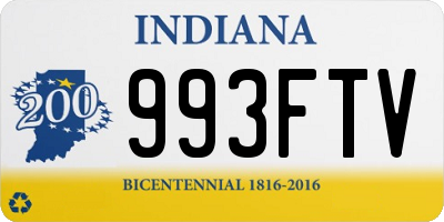 IN license plate 993FTV