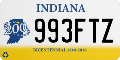 IN license plate 993FTZ