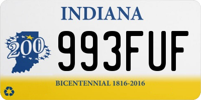 IN license plate 993FUF