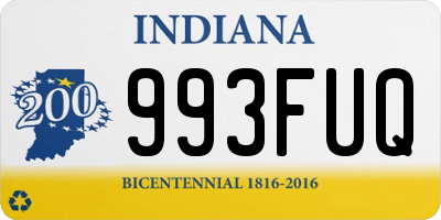 IN license plate 993FUQ