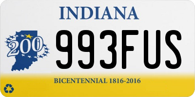 IN license plate 993FUS