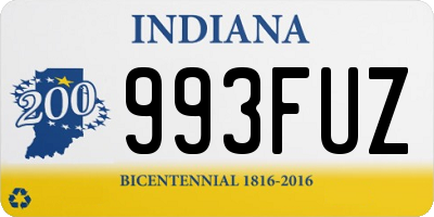 IN license plate 993FUZ