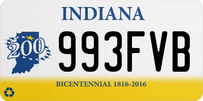 IN license plate 993FVB