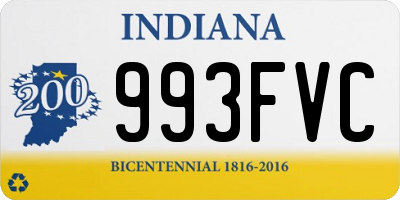 IN license plate 993FVC