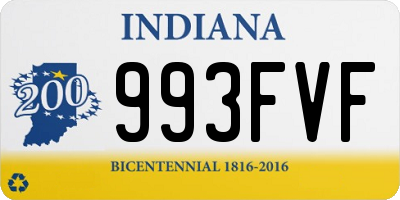 IN license plate 993FVF