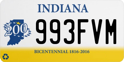 IN license plate 993FVM