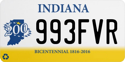 IN license plate 993FVR