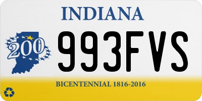 IN license plate 993FVS