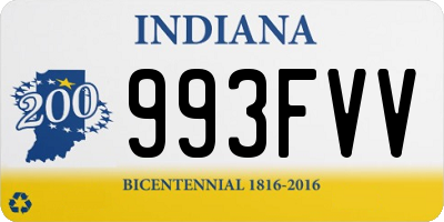 IN license plate 993FVV