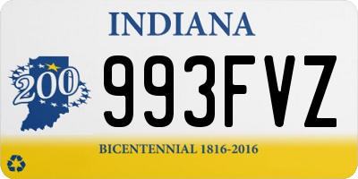 IN license plate 993FVZ