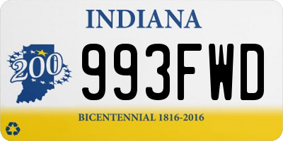 IN license plate 993FWD