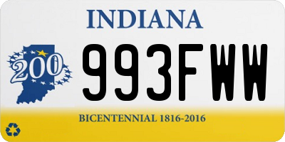 IN license plate 993FWW