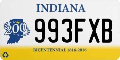 IN license plate 993FXB