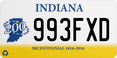 IN license plate 993FXD