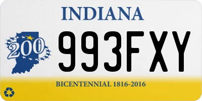 IN license plate 993FXY