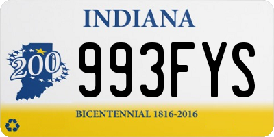 IN license plate 993FYS