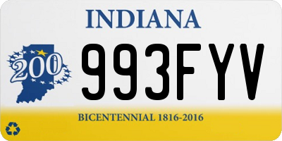 IN license plate 993FYV