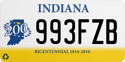 IN license plate 993FZB