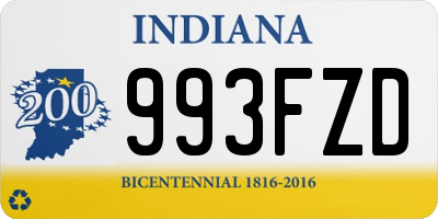 IN license plate 993FZD